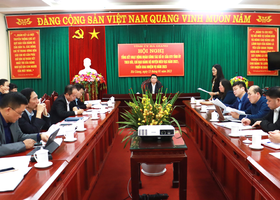 Đoàn công tác số 1 của BTV Tỉnh ủy làm việc với Đảng bộ huyện Mèo Vạc