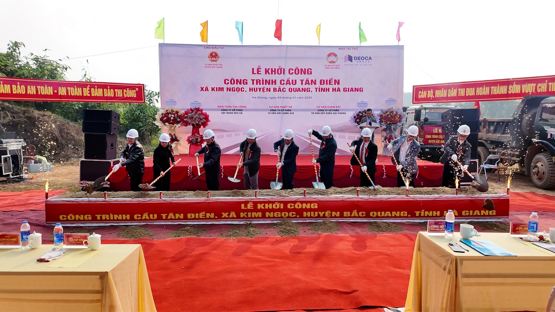Bắc Quang Khởi công công trình Cầu Tân Điền, xã Kim Ngọc
