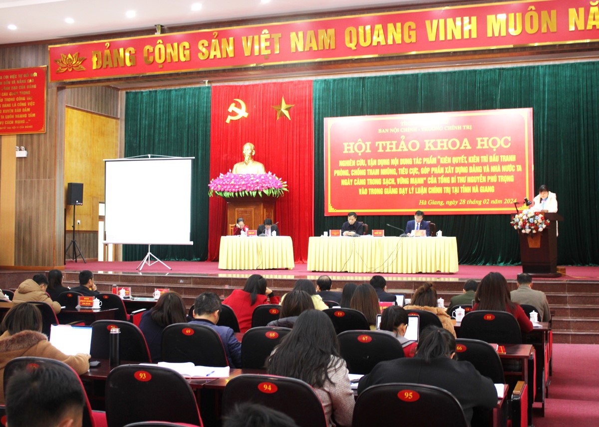 Hội thảo khoa học nghiên cứu, vận dụng nội dung tác phẩm về phòng, chống tham nhũng của Tổng Bí thư Nguyễn Phú Trọng