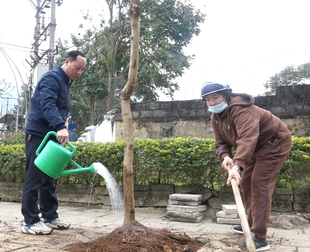 Quản Bạ: 600 cây phân tán được trồng trong lễ phát động Tết trồng cây Xuân Giáp Thìn 2024