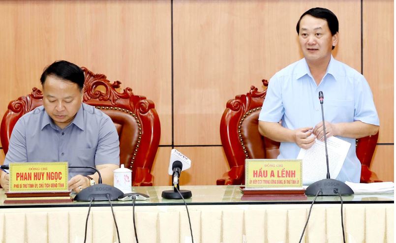 Thường trực Đảng ủy UBND tỉnh làm việc với Đảng ủy Sở Nông nghiệp và Môi trường