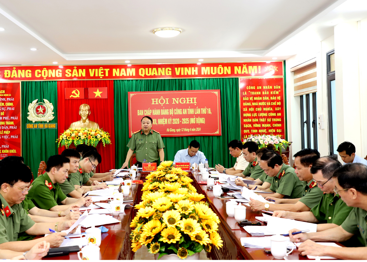 Hội nghị BCH Đảng bộ Công an tỉnh lần thứ 16 (mở rộng)