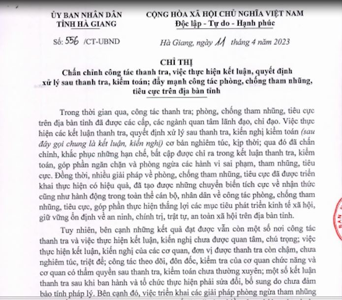 Chủ tịch UBND tỉnh chỉ đạo chấn chỉnh sau hoạt động thanh tra