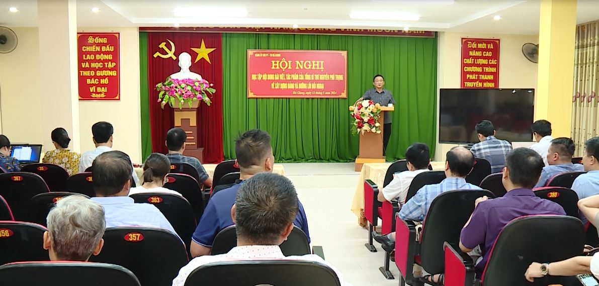 Đảng ủy Đài PT – TH Hà Giang học tập tác phẩm của Tổng Bí thư