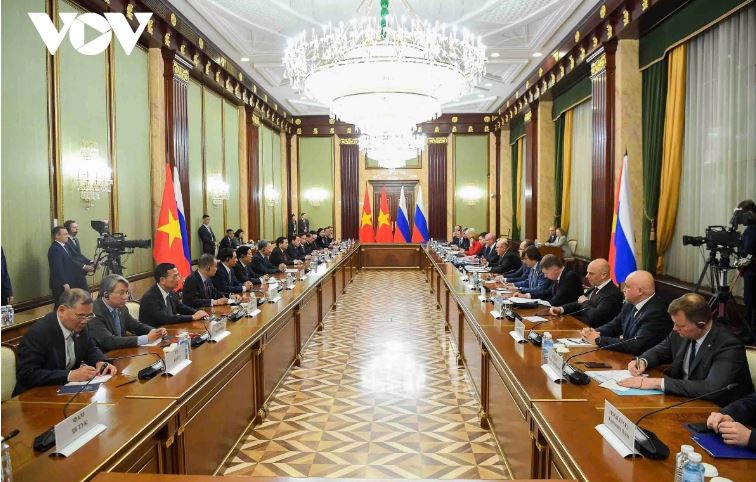 Tổng Bí thư Tô Lâm hội kiến Thủ tướng Liên bang Nga Mikhail Mishustin