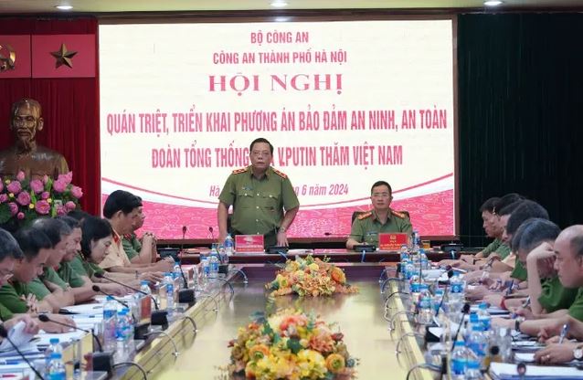 Đảm bảo tuyệt đối an ninh, an toàn cho đoàn Tổng thống Nga Vladimir Putin thăm Việt Nam