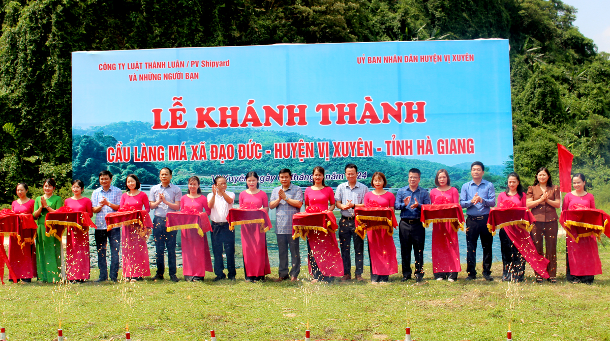 Phó Chủ tịch Thường trực UBND tỉnh Hoàng Gia Long dự lễ khánh thành cầu Làng Má, xã Đạo Đức