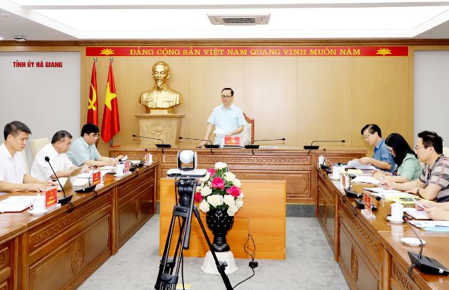Giao ban các Ban xây dựng Đảng Tỉnh ủy 6 tháng