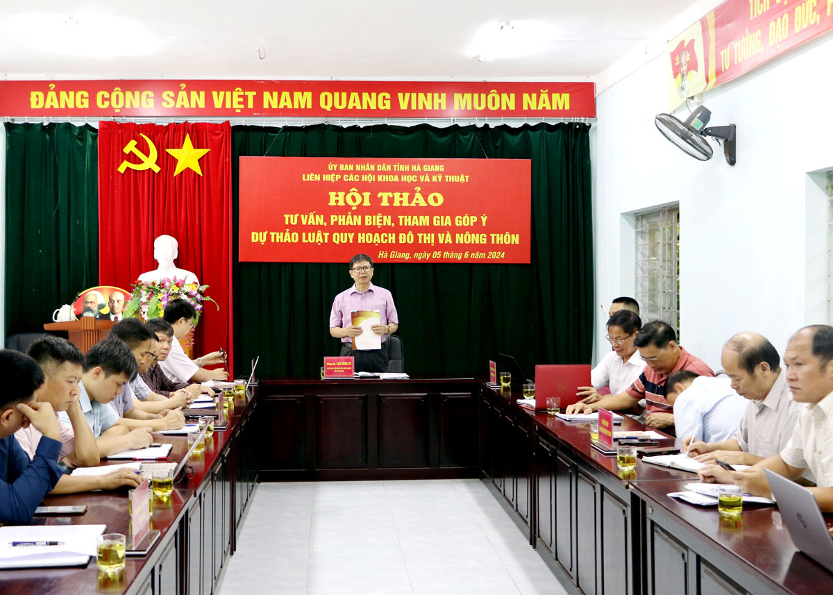 Hội thảo tư vấn, phản biện, tham gia góp ý Dự thảo Luật quy hoạch đô thị và nông thôn