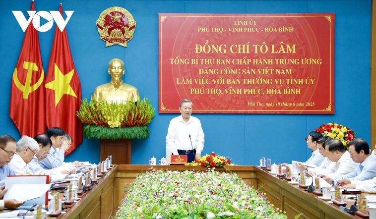 Tổng Bí thư Tô Lâm làm việc với Ban Thường vụ Tỉnh ủy Phú Thọ, Vĩnh Phúc, Hòa Bình
