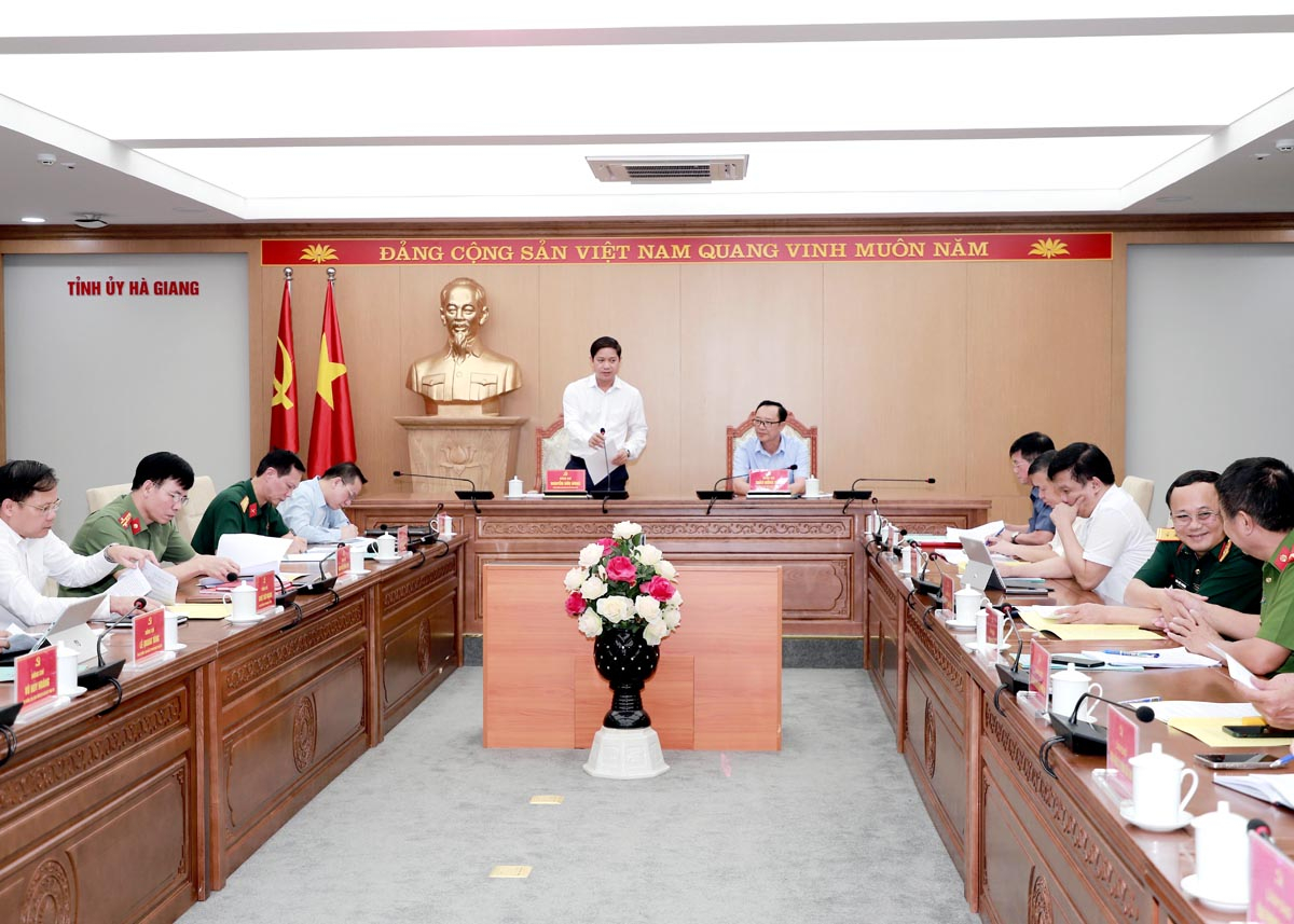 Đoàn công tác Ban Cơ yếu Chính phủ làm việc với tỉnh Hà Giang