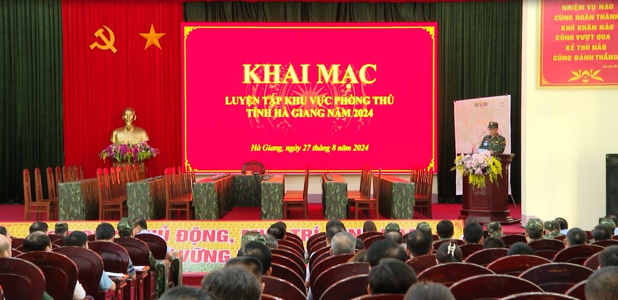 Khai mạc luyện tập khu vực phòng thủ tỉnh Hà Giang năm 2024