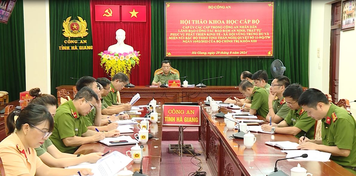 Hội thảo khoa học “Cấp ủy các cấp trong Công an nhân dân lãnh đạo công tác đảm bảo an ninh, trật tự vùng Trung du miền núi phía Bắc”