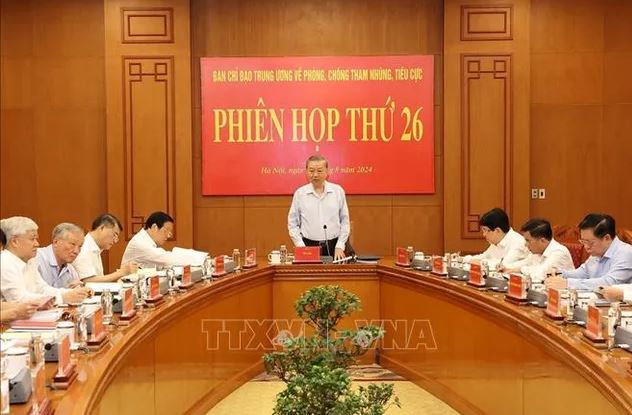 Tổng Bí thư, Chủ tịch nước chủ trì Phiên họp thứ 26 BCĐ Trung ương về phòng, chống tham nhũng, tiêu cực