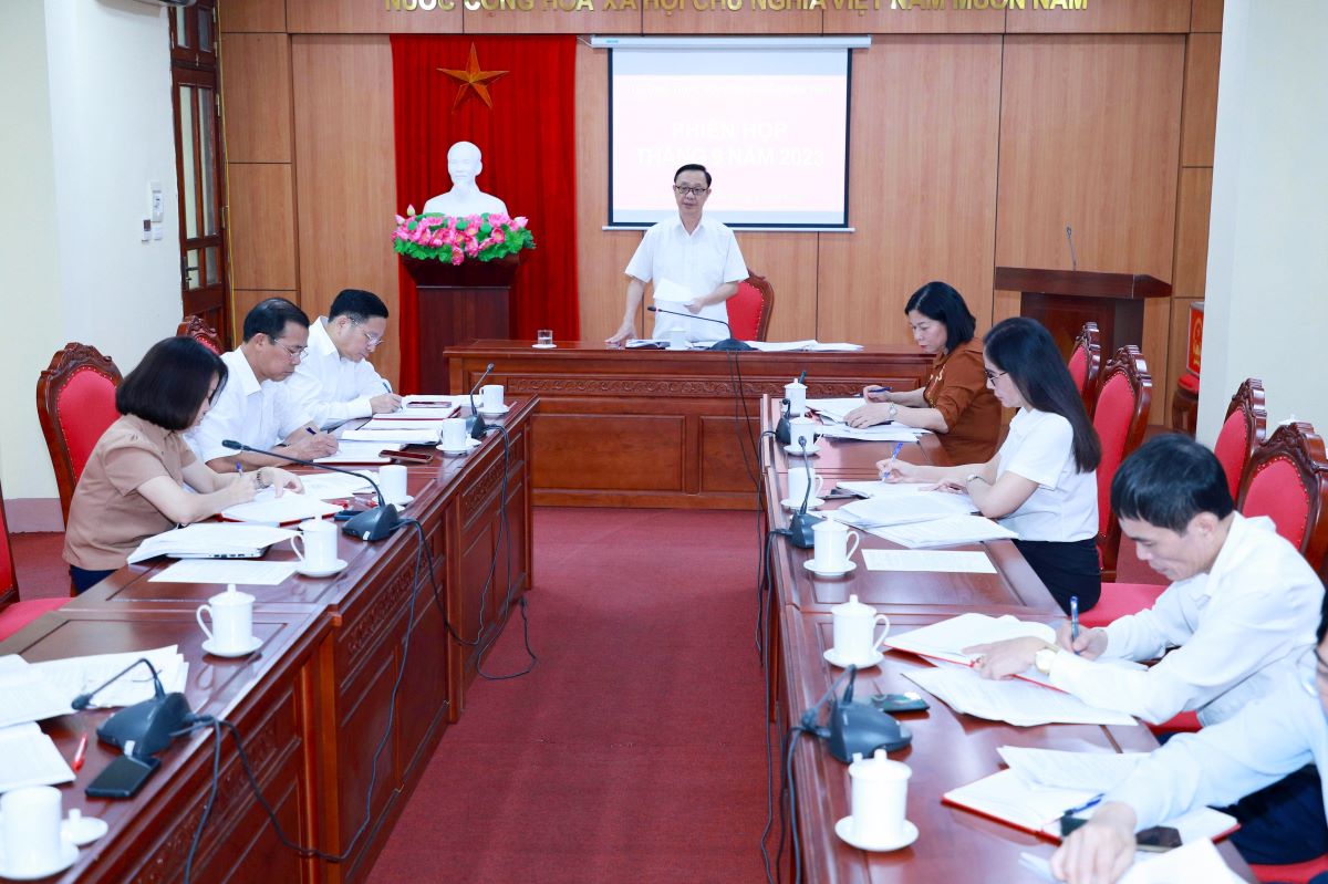 Thường trực HĐND tỉnh họp phiên tháng 9 năm 2023