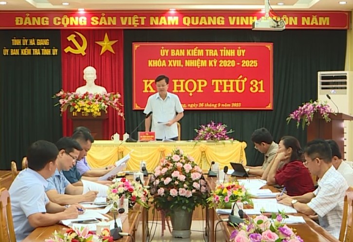 Kỳ họp thứ 31 Ủy ban Kiểm tra Tỉnh ủy