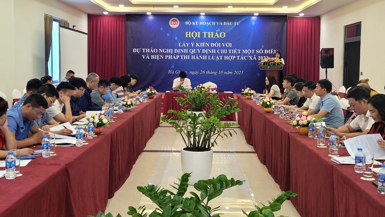 Hội thảo lấy ý kiến về dự thảo Nghị định thi hành Luật Hợp tác xã 2023