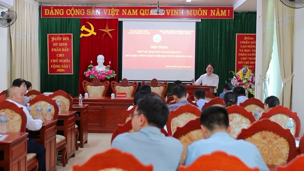 Hội thảo quản lý nhãn hiệu chứng nhận chè Shan Tuyết huyện Hoàng Su Phì
