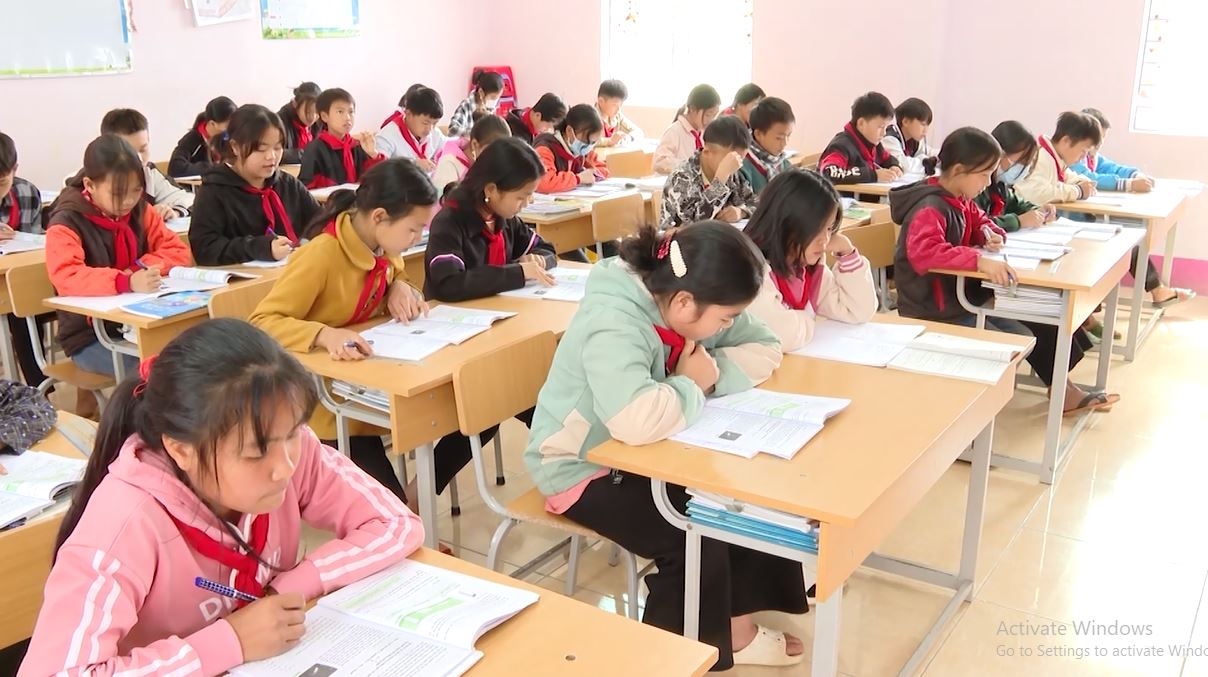 Các trường học trên địa bàn xã Nghĩa Tuận, huyện Quản Bạ duy trì tốt sỹ số học sinh