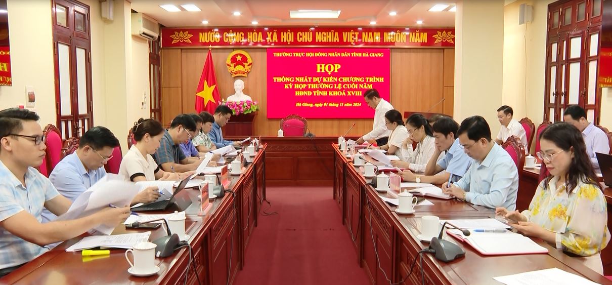 Họp thống nhất chương trình Kỳ họp thứ 19, HĐND tỉnh khóa XVIII