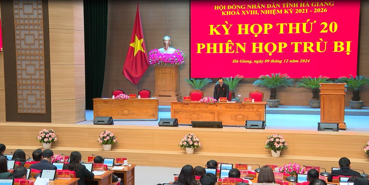 Phiên trù bị, kỳ họp thứ 20, HĐND tỉnh khoá XVIII