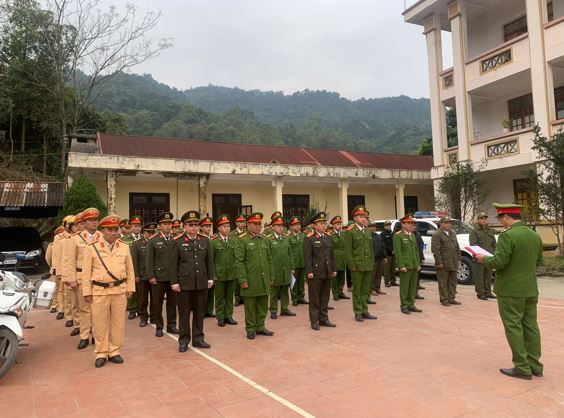 Công an huyện Quản Bạ ra quân tấn công trấn áp tội phạm, bảo đảm an ninh trật tự tết Nguyên đán Ất Tỵ 2025
