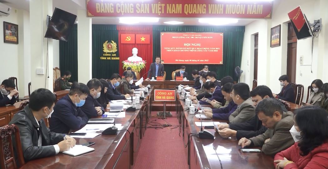 Đoàn công tác 198 phụ trách huyện Xín Mần triển khai nhiệm vụ năm 2022
