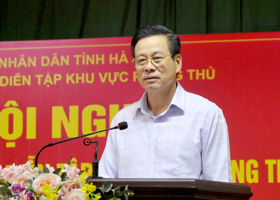 Hội nghị thông qua ý kiến diễn tập khu vực phòng thủ huyện Yên Minh năm 2022