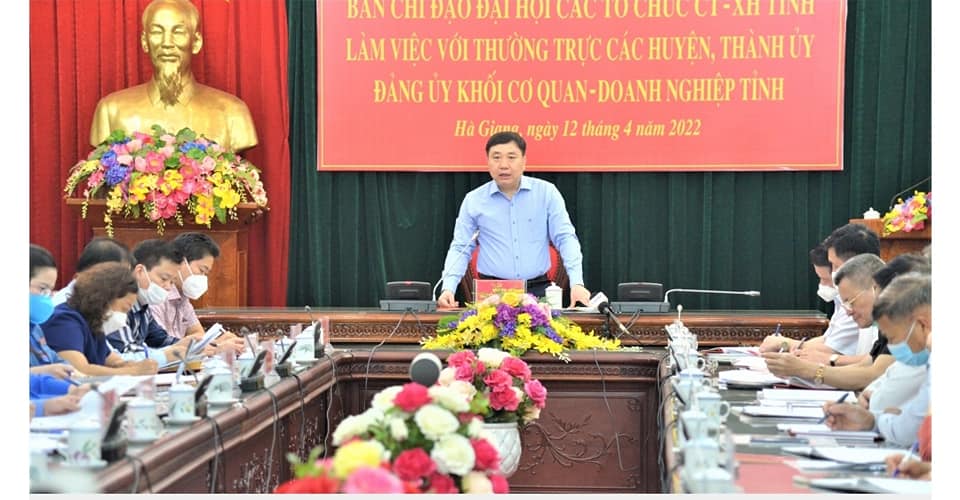 Họp BCĐ Đại hội các tổ chức chính trị - xã hội tỉnh