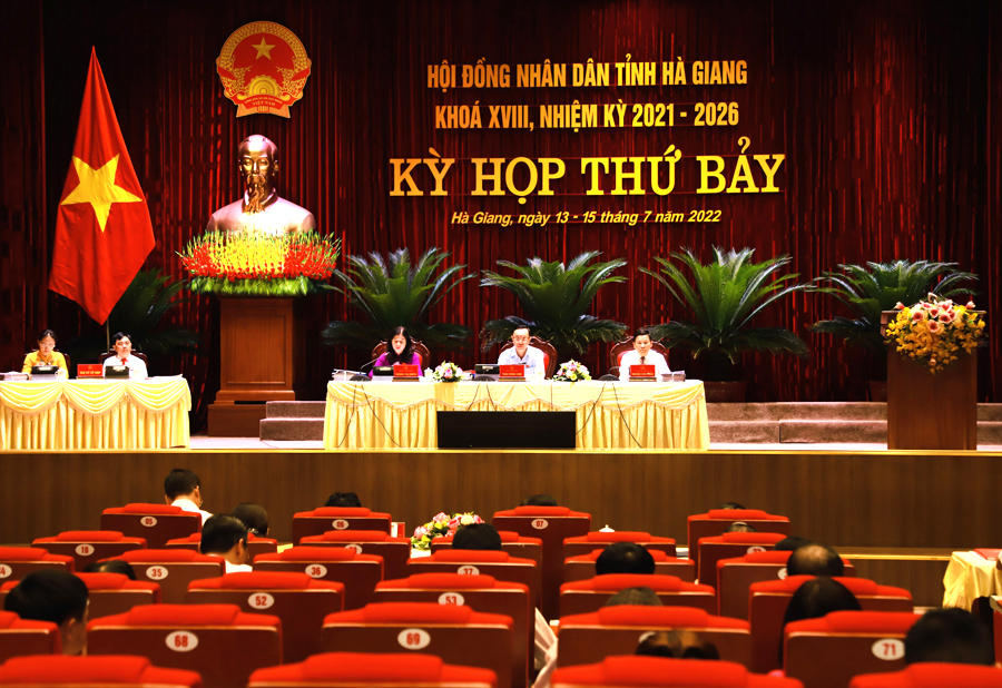 Phiên thảo luận tập trung tại Hội trường - Kỳ họp thứ 7 HĐND tỉnh khóa XVIII
