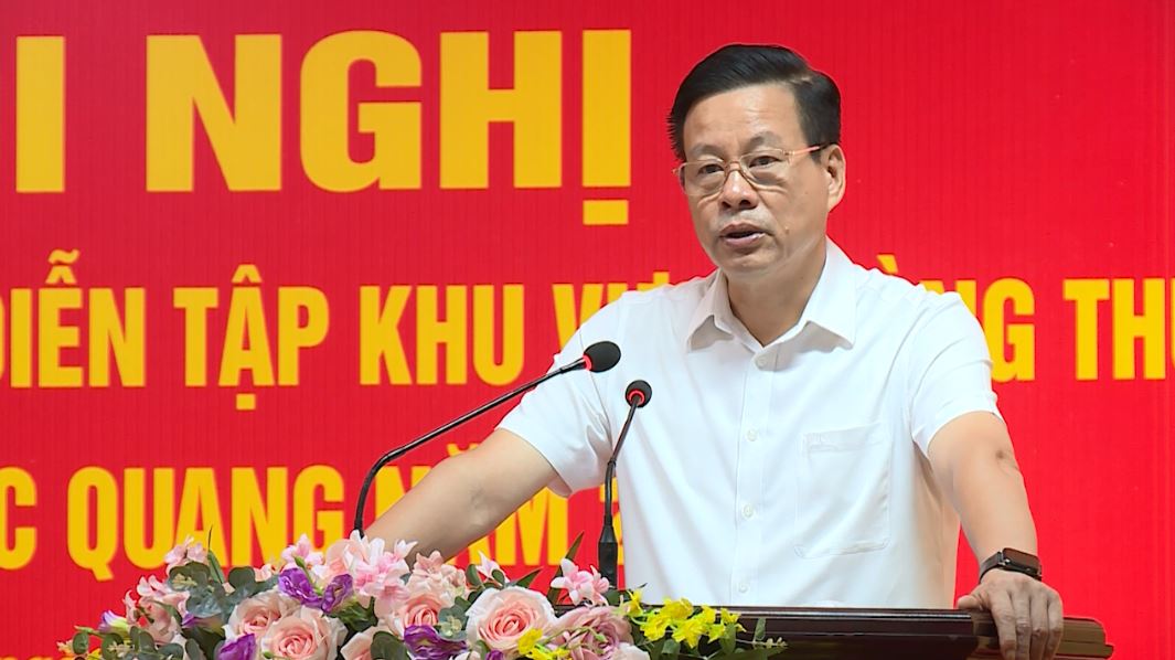 Hội nghị thông qua ý định diễn tập khu vực phòng thủ huyện Bắc Quang năm 2021
