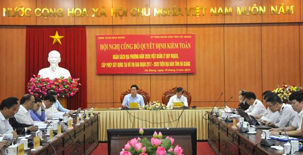 Công bố quyết định kiểm toán ngân sách địa phương năm 2020