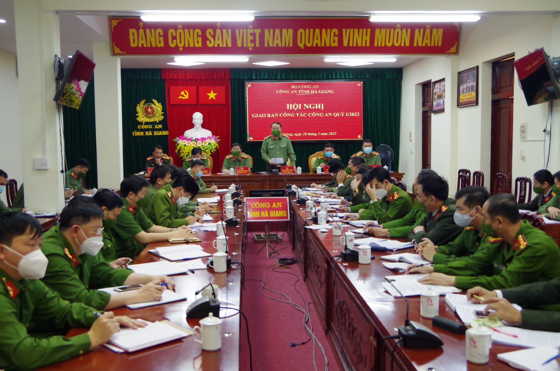 Giao ban công tác Công an Quý I năm 2022