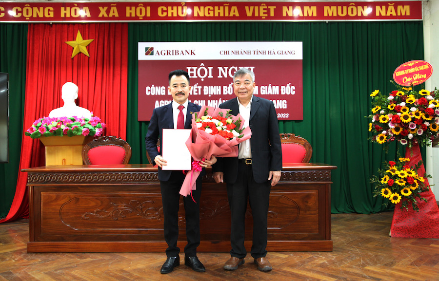Công bố Quyết định bổ nhiệm Giám đốc AGRIBANK Hà Giang