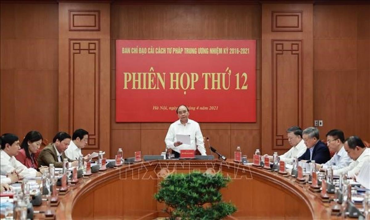 Chủ tịch nước chủ trì phiên họp của Ban chỉ đạo cải cách tư pháp Trung ương