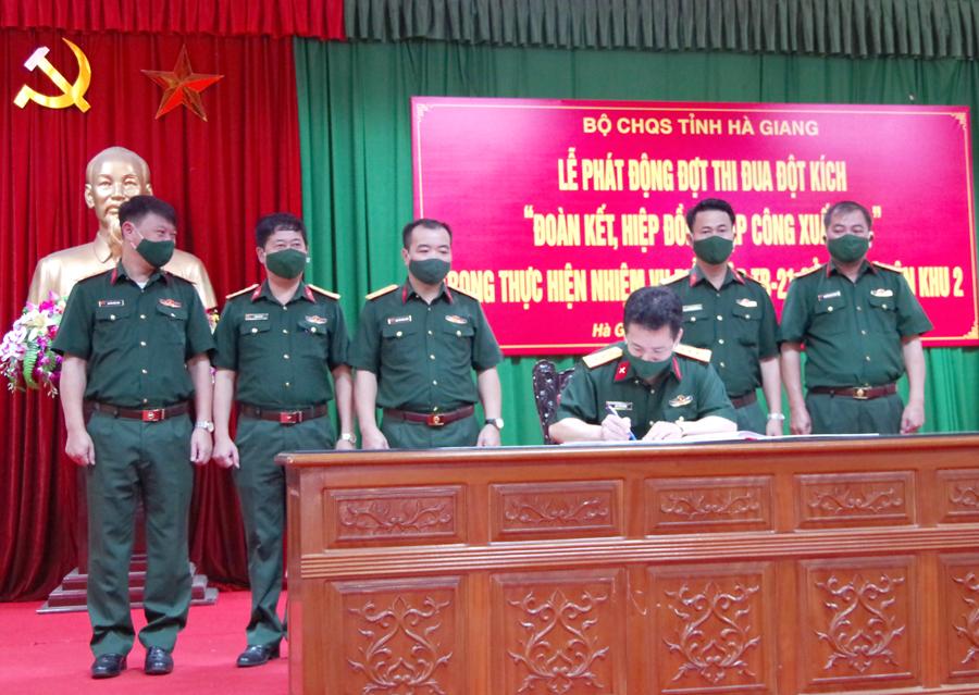 Bộ CHQS tỉnh phát động đợt thi đua đột kích