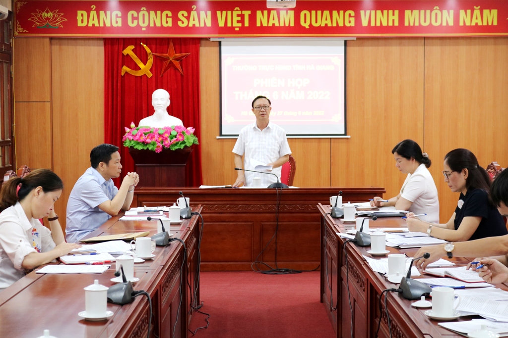 Thường trực HĐND tỉnh họp phiên tháng 6 năm 2022