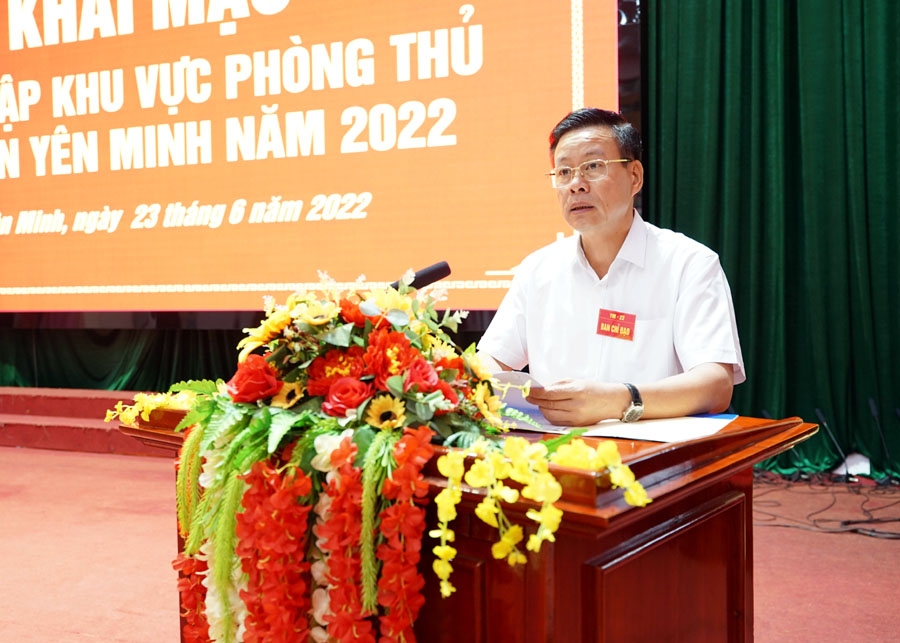 Khai mạc diễn tập khu vực phòng thủ huyện Yên Minh năm 2022