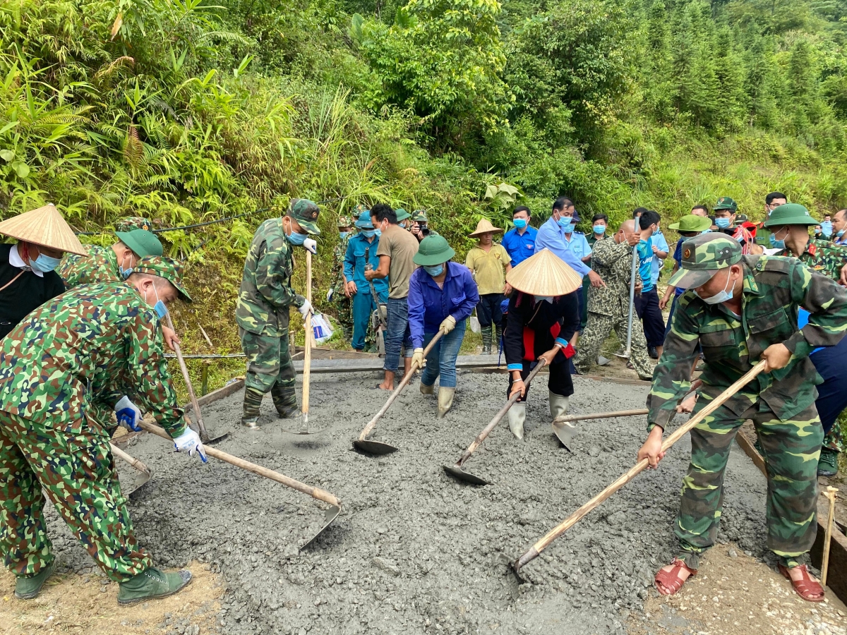 Vị Xuyên: Xã Thanh Thủy đẩy mạnh phong trào làm đường bê tông nông thôn