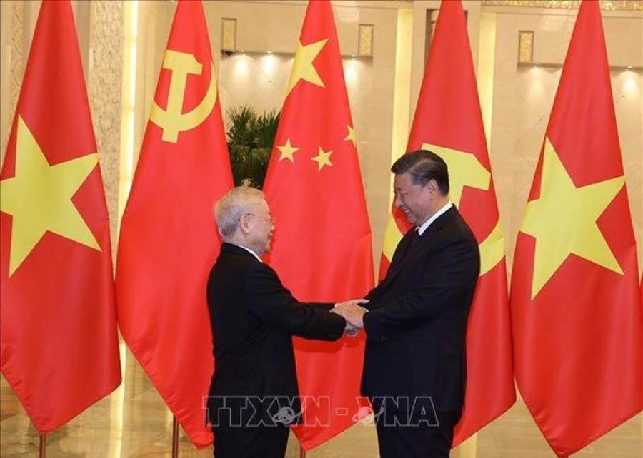 Tổ chức trọng thể Lễ đón Tổng Bí thư Nguyễn Phú Trọng tại Đại Lễ đường Nhân dân
