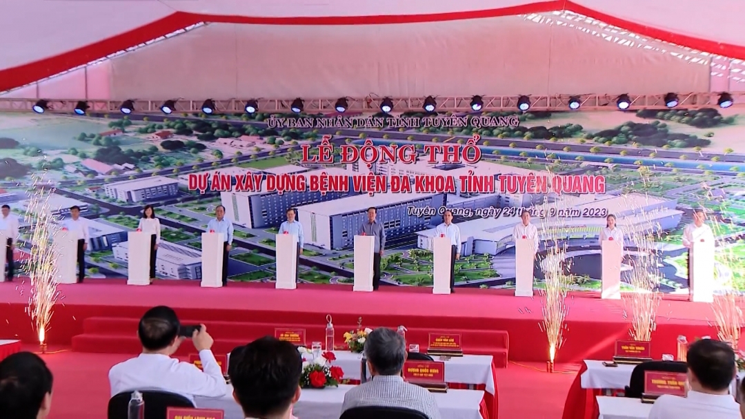 (TTV) Chủ tịch nước Võ Văn Thưởng dự Lễ động thổ Dự án xây dựng Bệnh viện Đa khoa tỉnh Tuyên Quang