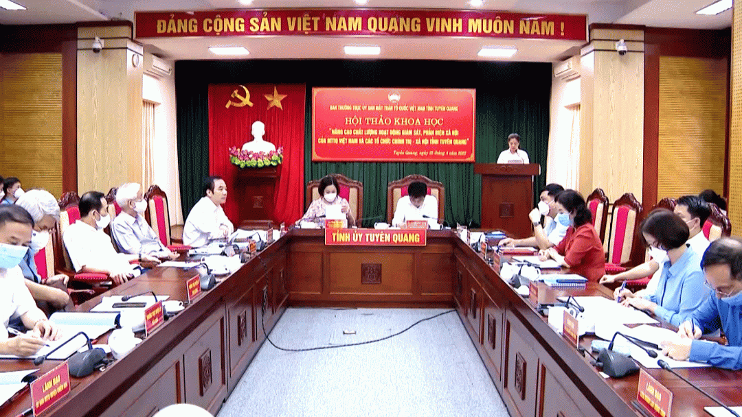 (TTV) Nâng cao chất lượng hoạt động giám sát, phản biện xã hội của MTTQ Việt Nam và các tổ chức chính trị xã hội tỉnh Tuyên Quang 